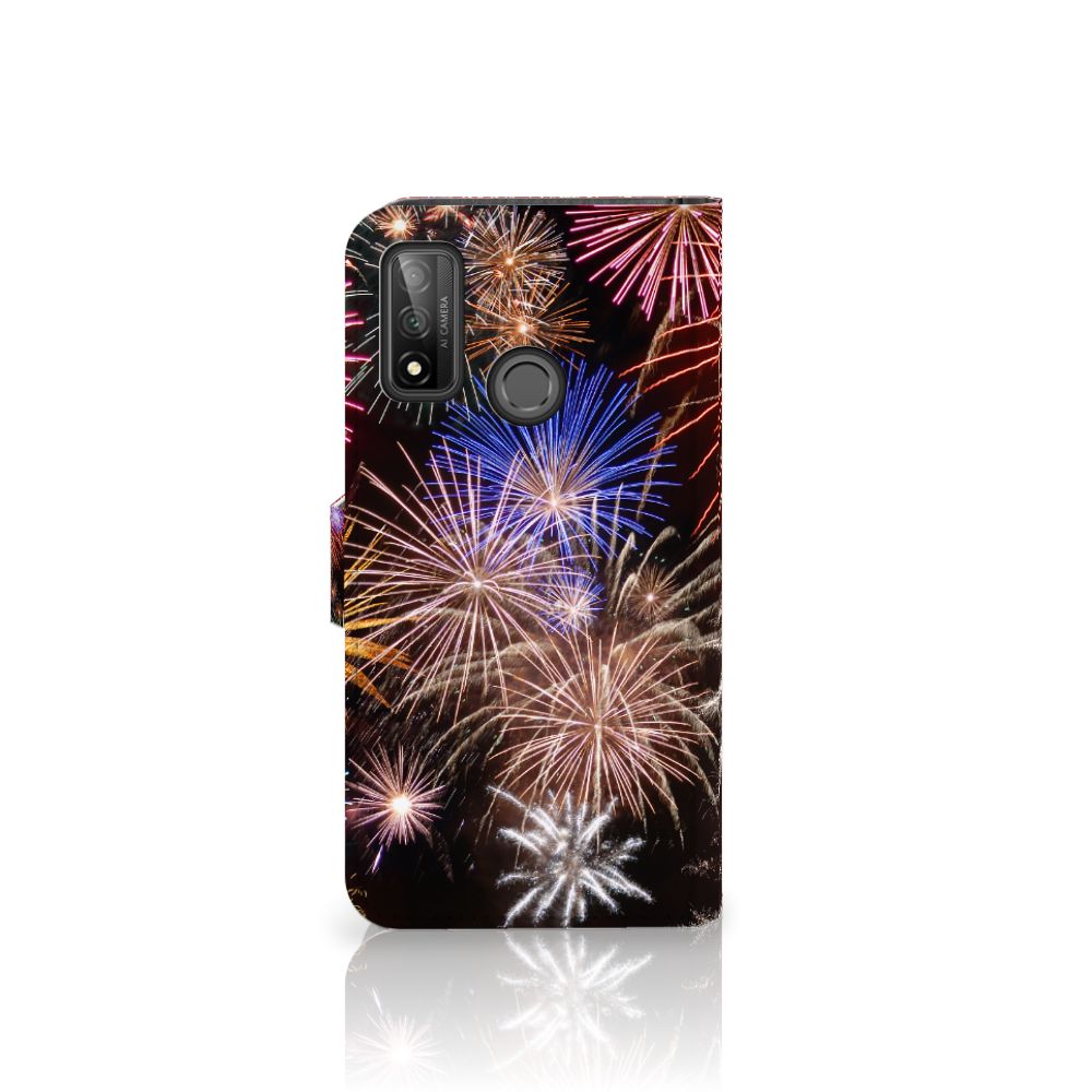Huawei P Smart 2020 Wallet Case met Pasjes Vuurwerk