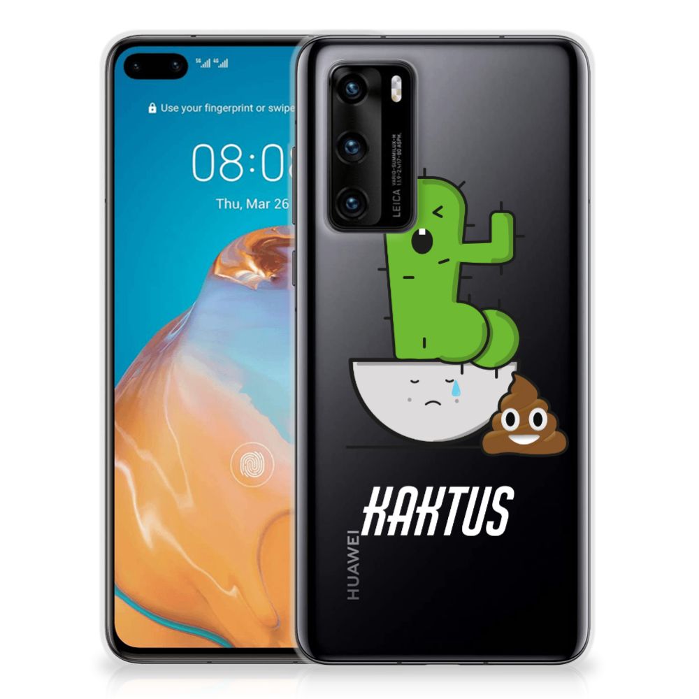 Huawei P40 Telefoonhoesje met Naam Cactus Poo B2C Telecom
