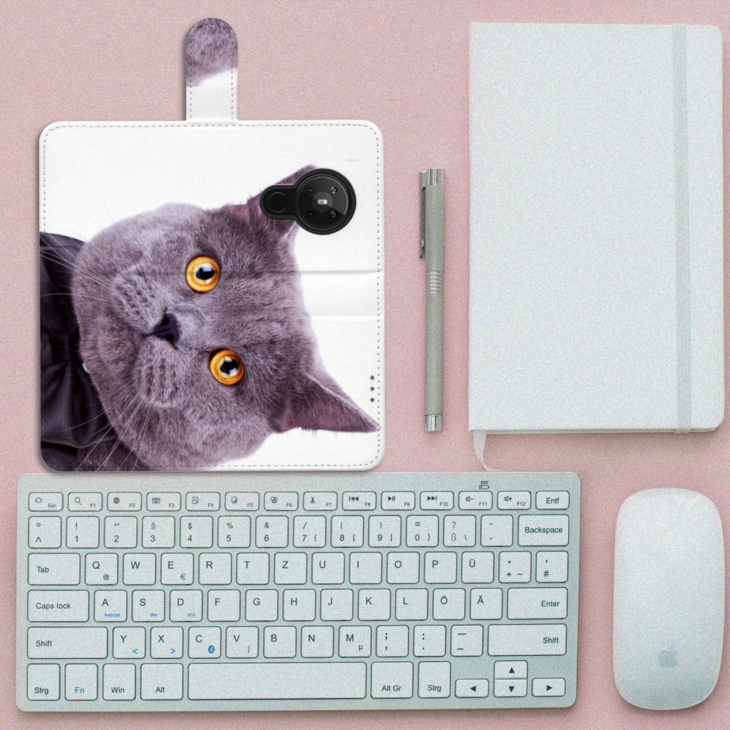 Nokia 5.3 Telefoonhoesje met Pasjes Kat