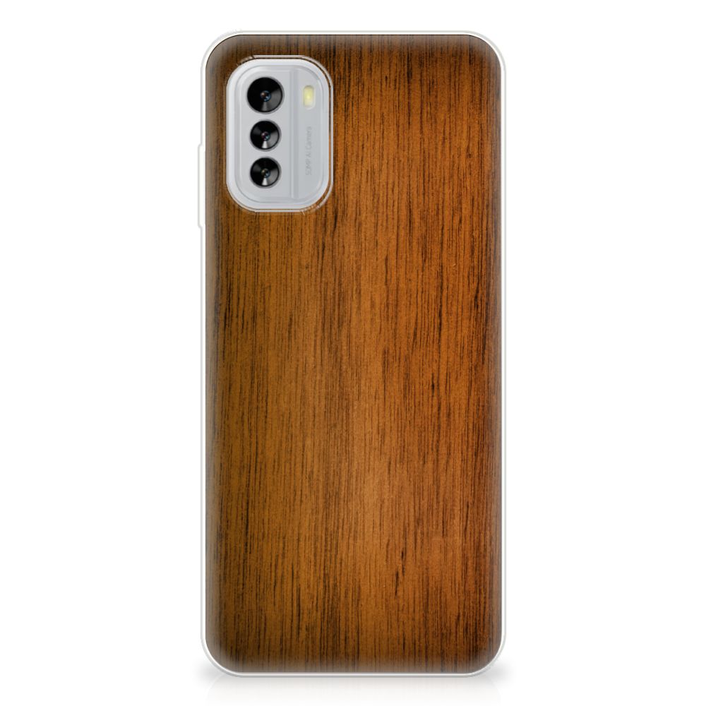 Nokia G60 Bumper Hoesje Donker Hout