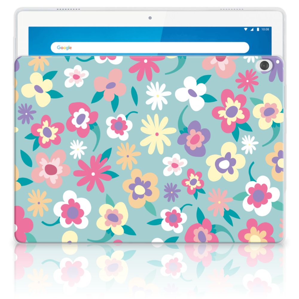 Lenovo Tab M10 Siliconen Hoesje Flower Power