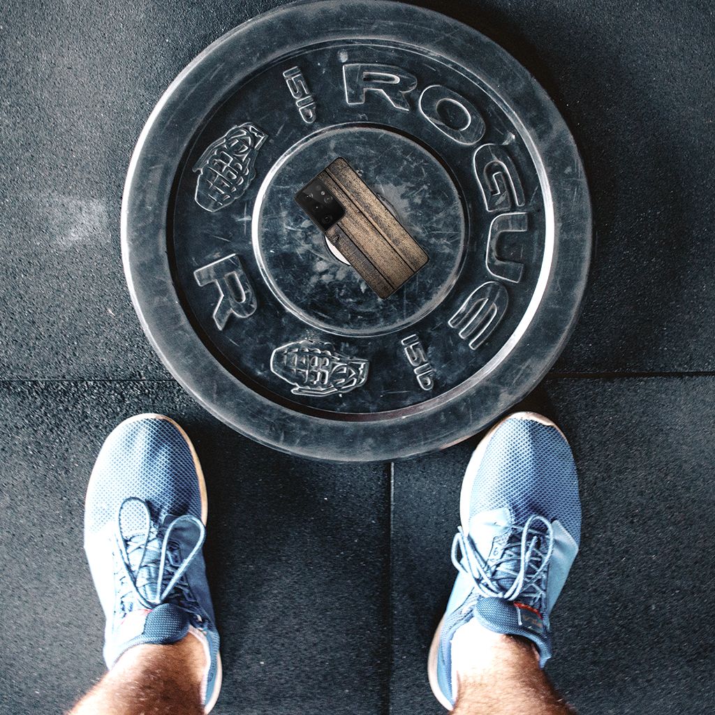 Samsung Galaxy S21 Ultra Houten Print Telefoonhoesje Steigerhout B2C Telecom