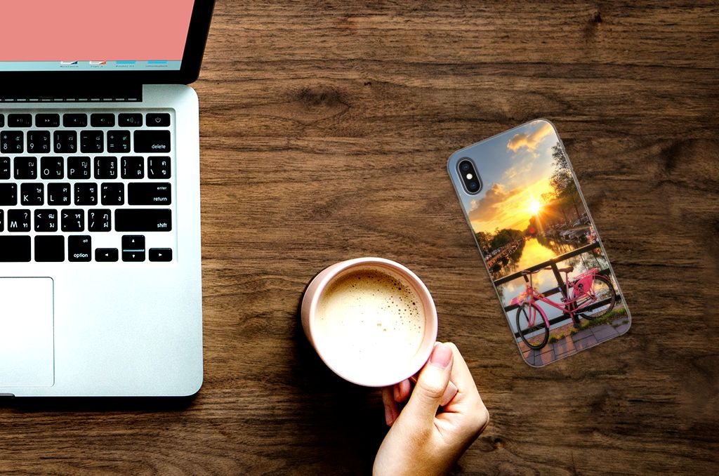 Apple iPhone Xs Max Siliconen Back Cover Amsterdamse Grachten