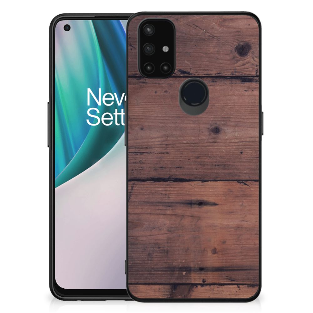 OnePlus Nord N10 5G Houten Print Telefoonhoesje Old Wood