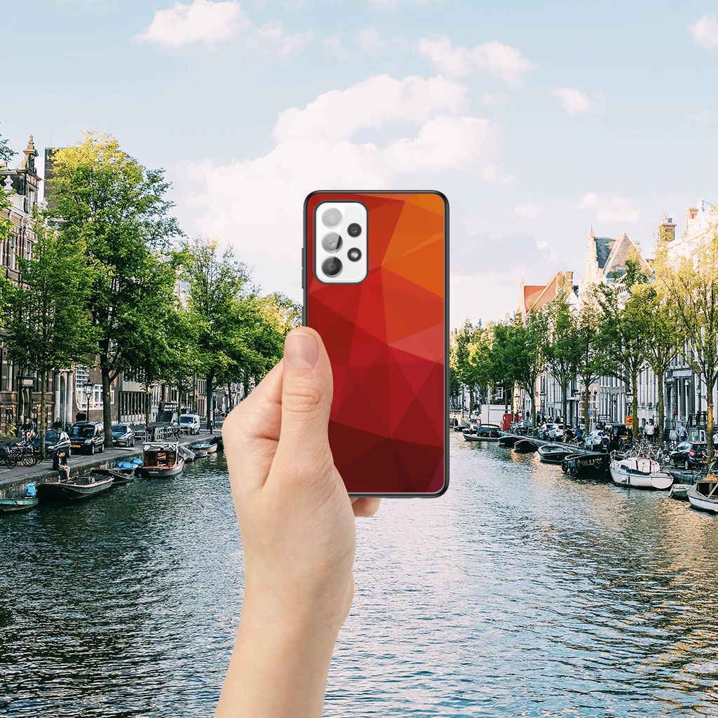 Backcover voor Samsung Galaxy A52 | A52s (5G/4G) Polygon Red B2C Telecom