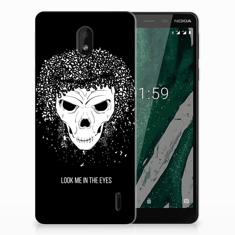 Silicone Back Case Nokia 1 Plus Skull Hair