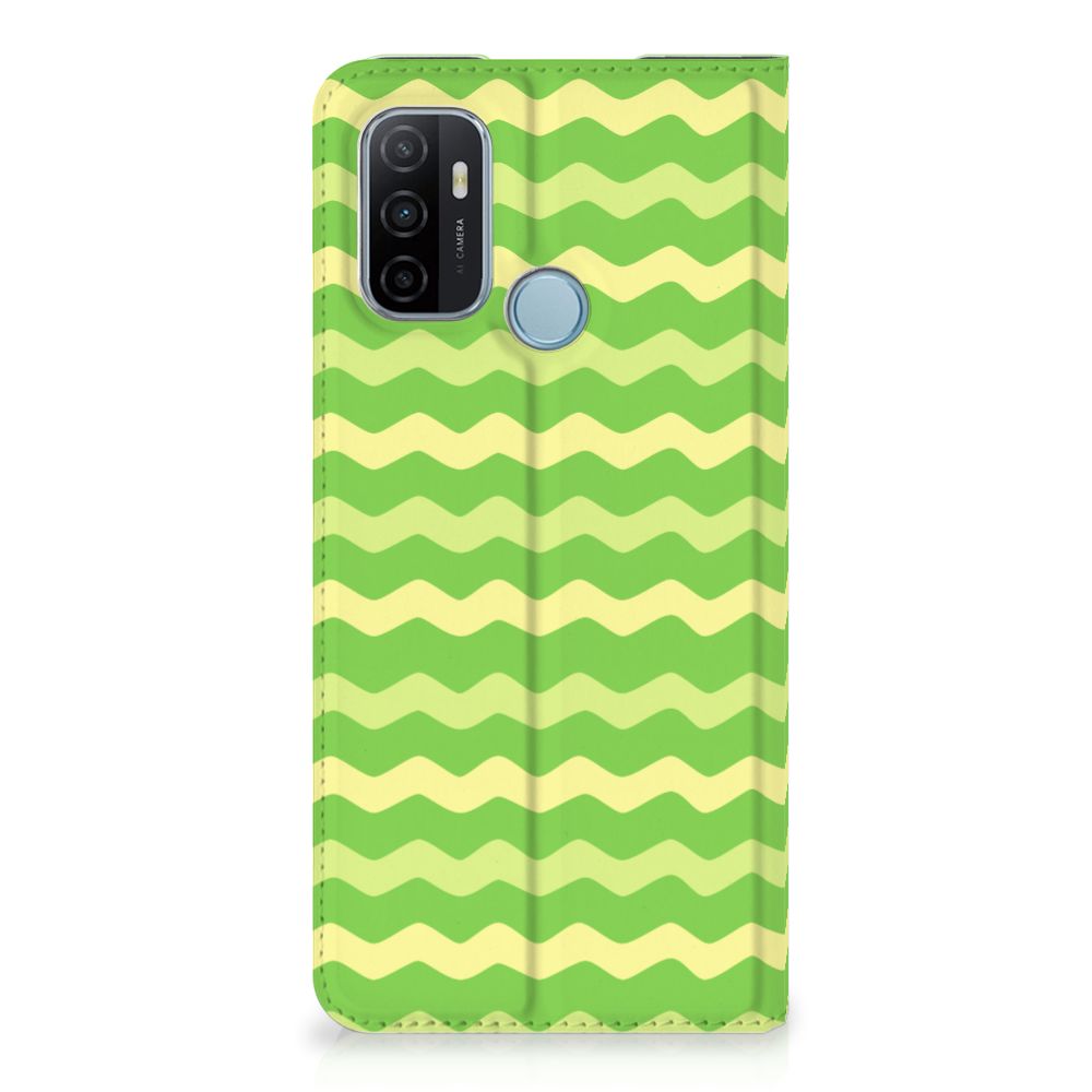 OPPO A53 | A53s Hoesje met Magneet Waves Green - B2C Telecom