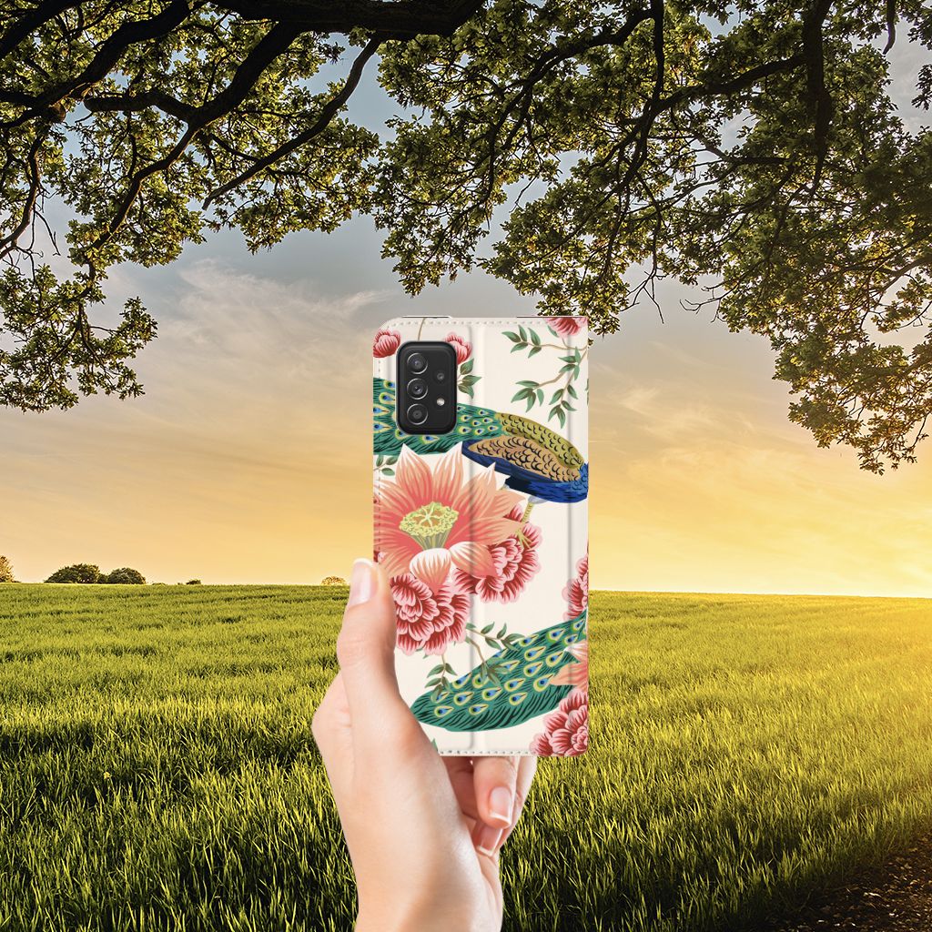 Hoesje maken voor Samsung Galaxy A03s Pink Peacock - B2C Telecom