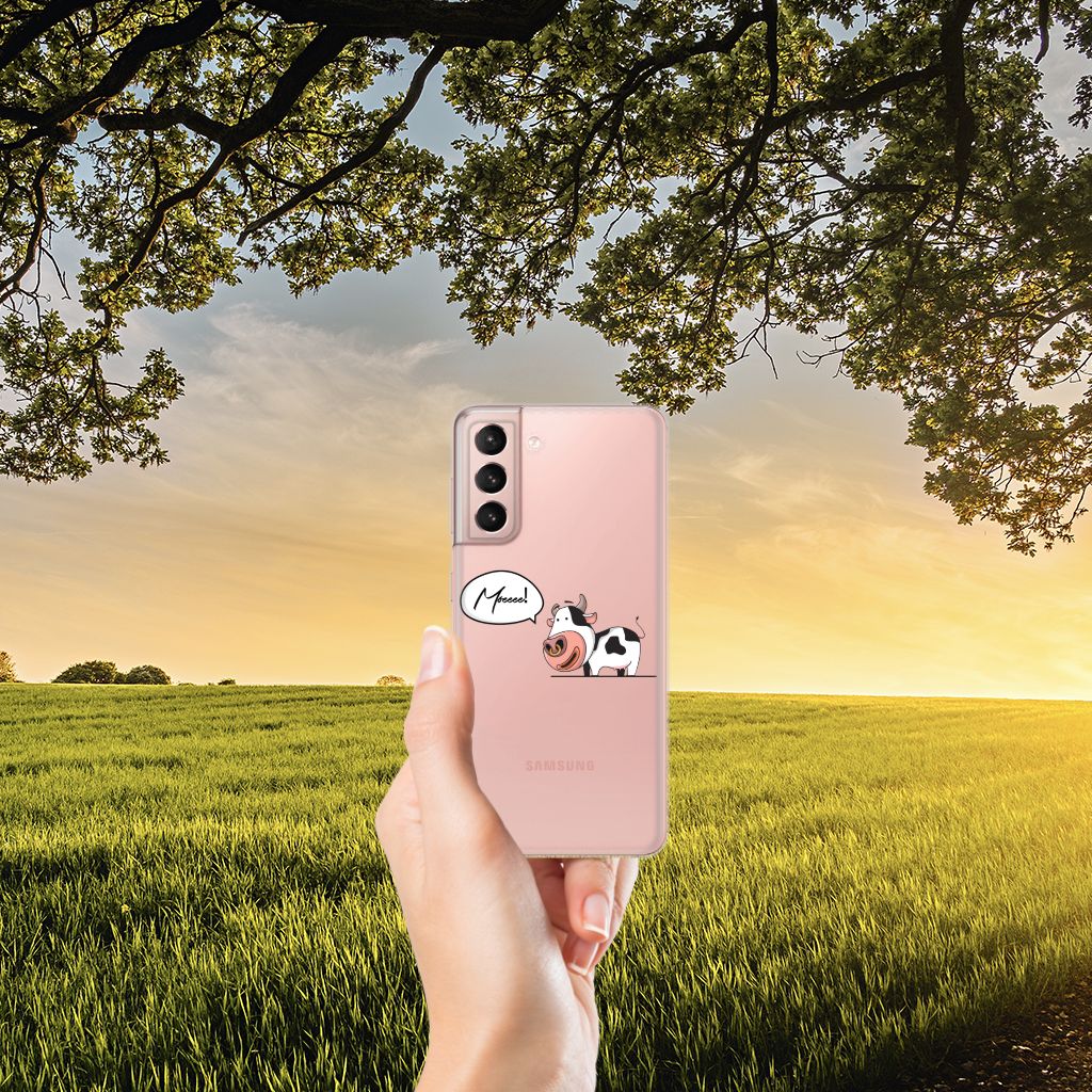 Samsung Galaxy S21 Telefoonhoesje met Naam Cow