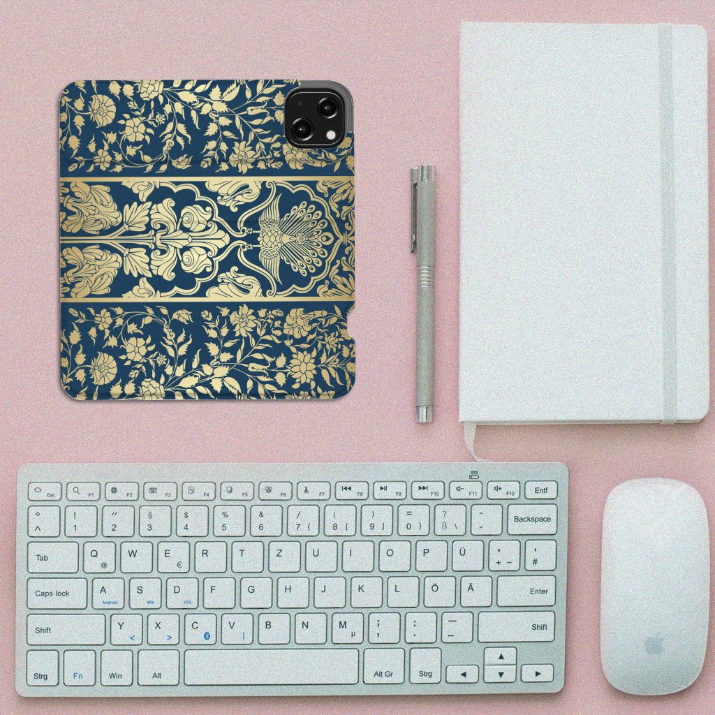 iPhone 13 Smart Cover Beige Flowers