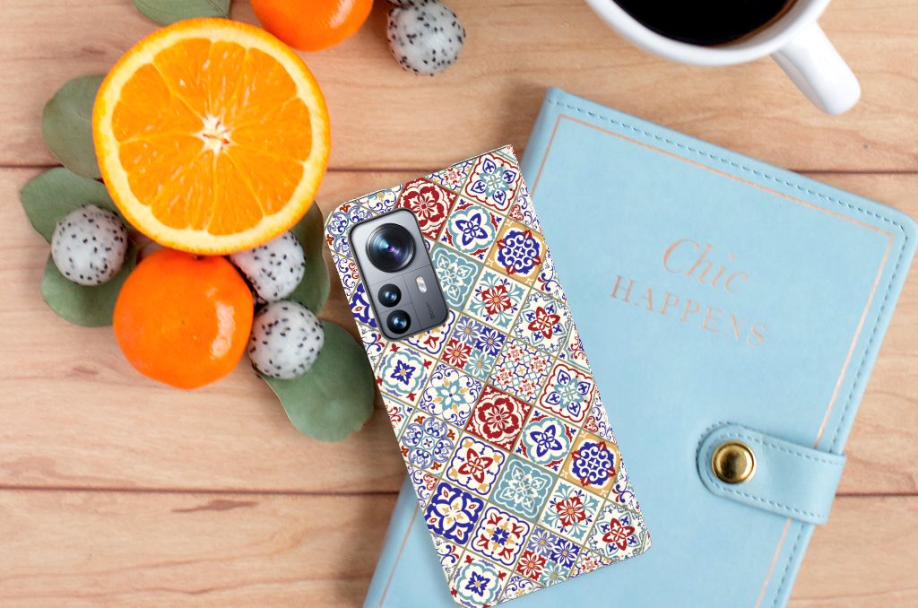 Xiaomi 12 Pro Standcase Tiles Color - B2C Telecom
