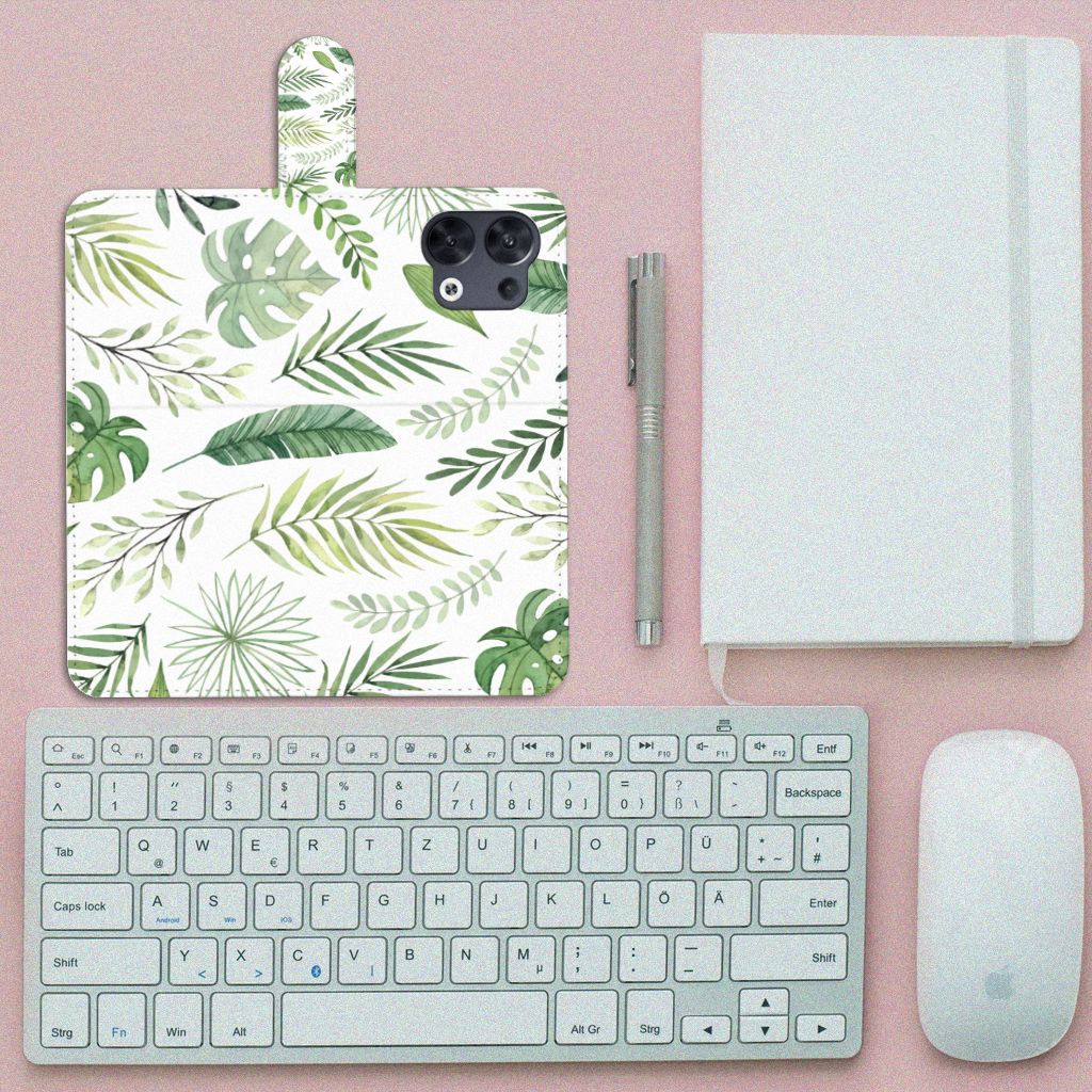 OPPO Reno8 Hoesje Leaves