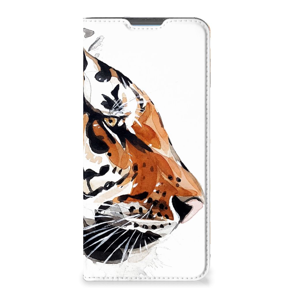 Bookcase Motorola Moto E32 | Moto E32s Watercolor Tiger