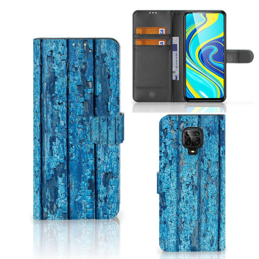 Xiaomi Redmi Note 9 Pro | Note 9S Book Style Case Wood Blue