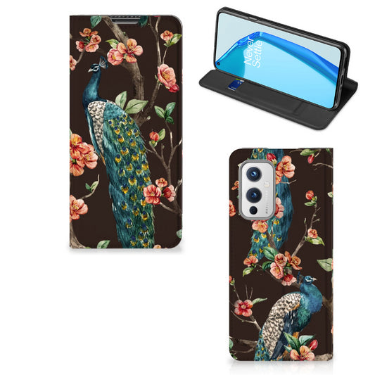 OnePlus 9 Hoesje maken Pauw met Bloemen