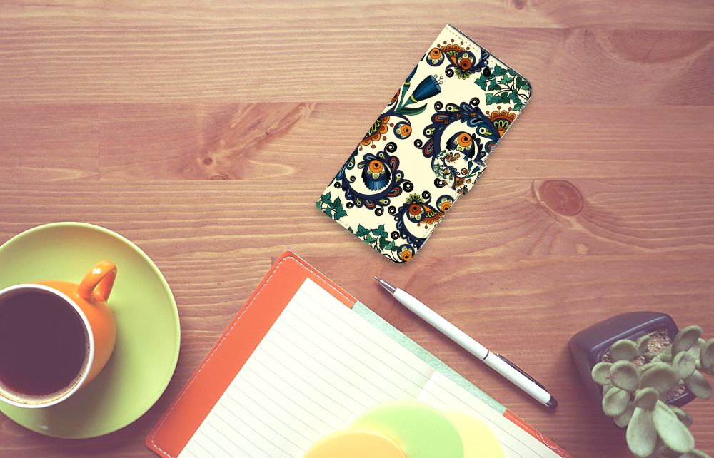Wallet Case Motorola Moto E32 | Moto E32s Barok Flower