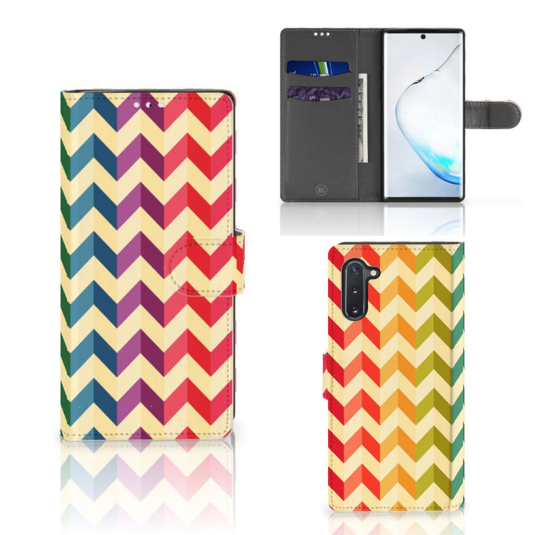 Samsung Galaxy Note 10 Telefoon Hoesje Zigzag Multi Color