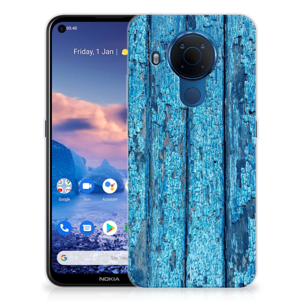 Nokia 5.4 Bumper Hoesje Wood Blue