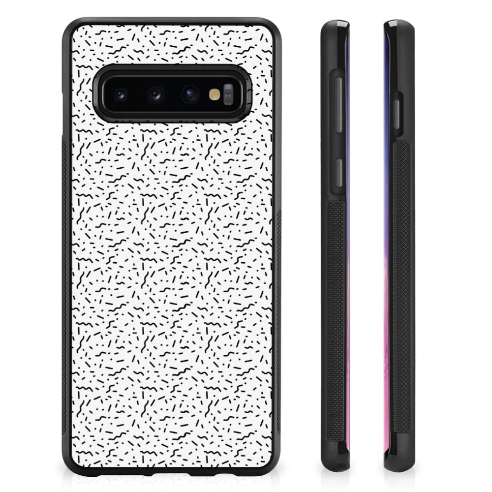 Samsung Galaxy S10+ Bumper Case Stripes Dots