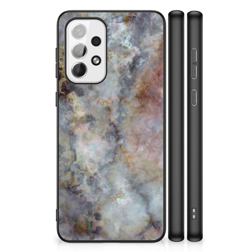 Samsung Galaxy A73 Marmeren Print Telefoonhoesje Marmer Grijs B2C Telecom