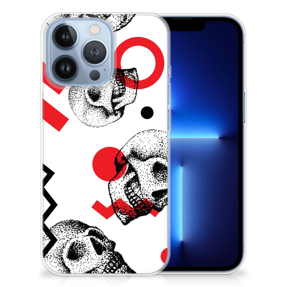 Silicone Back Case Apple iPhone 13 Pro Skull Red B2C Telecom