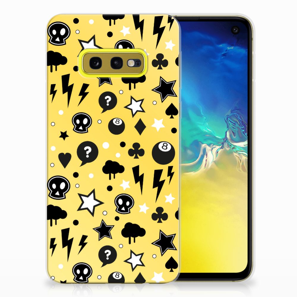 Silicone Back Case Samsung Galaxy S10e Punk Geel