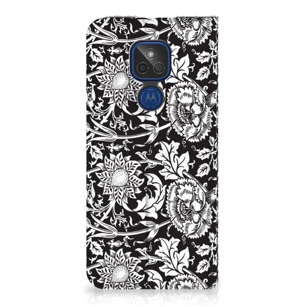 Motorola Moto G9 Play Smart Cover Black Flowers - B2C Telecom