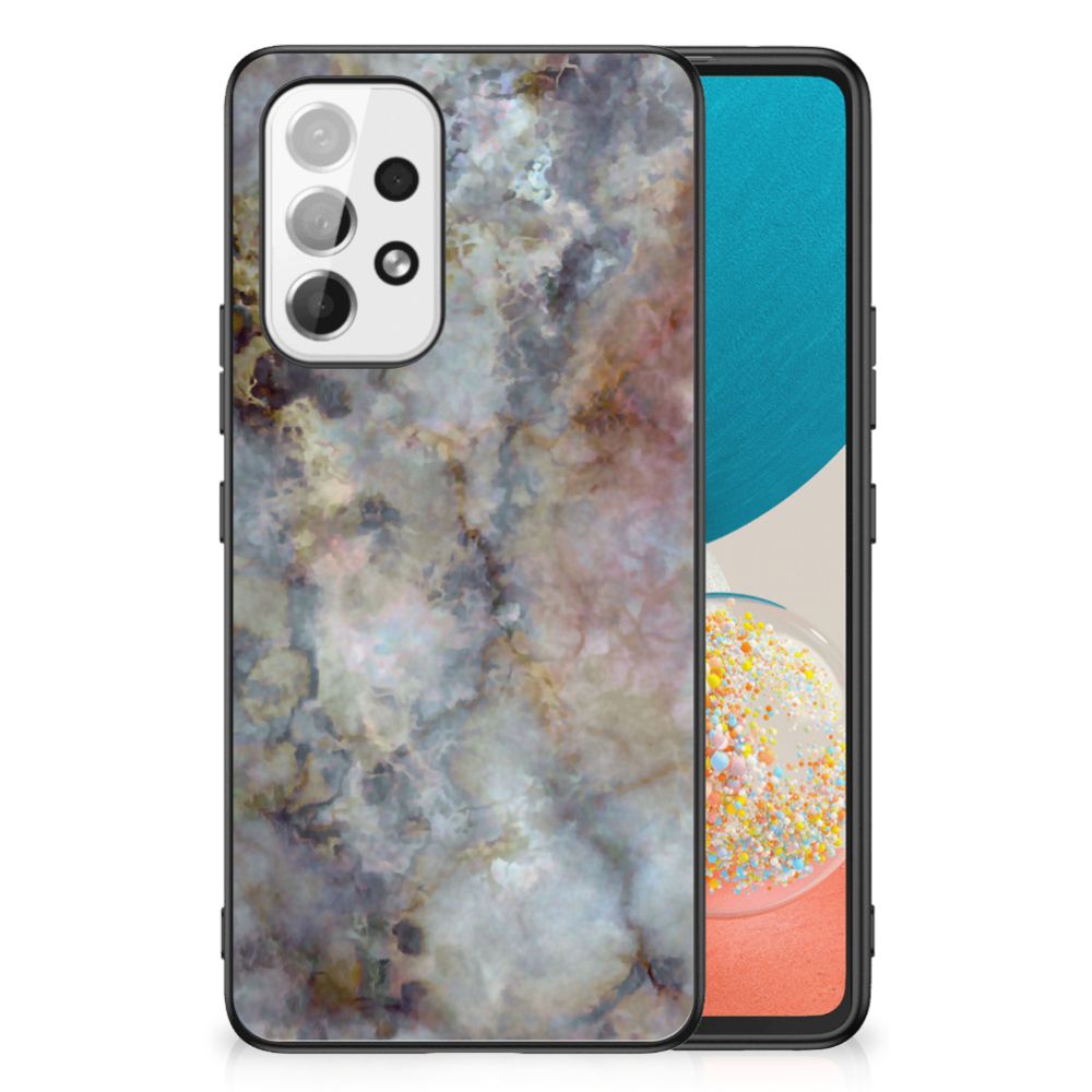 Samsung Galaxy A53 Marmeren Print Telefoonhoesje Marmer Grijs