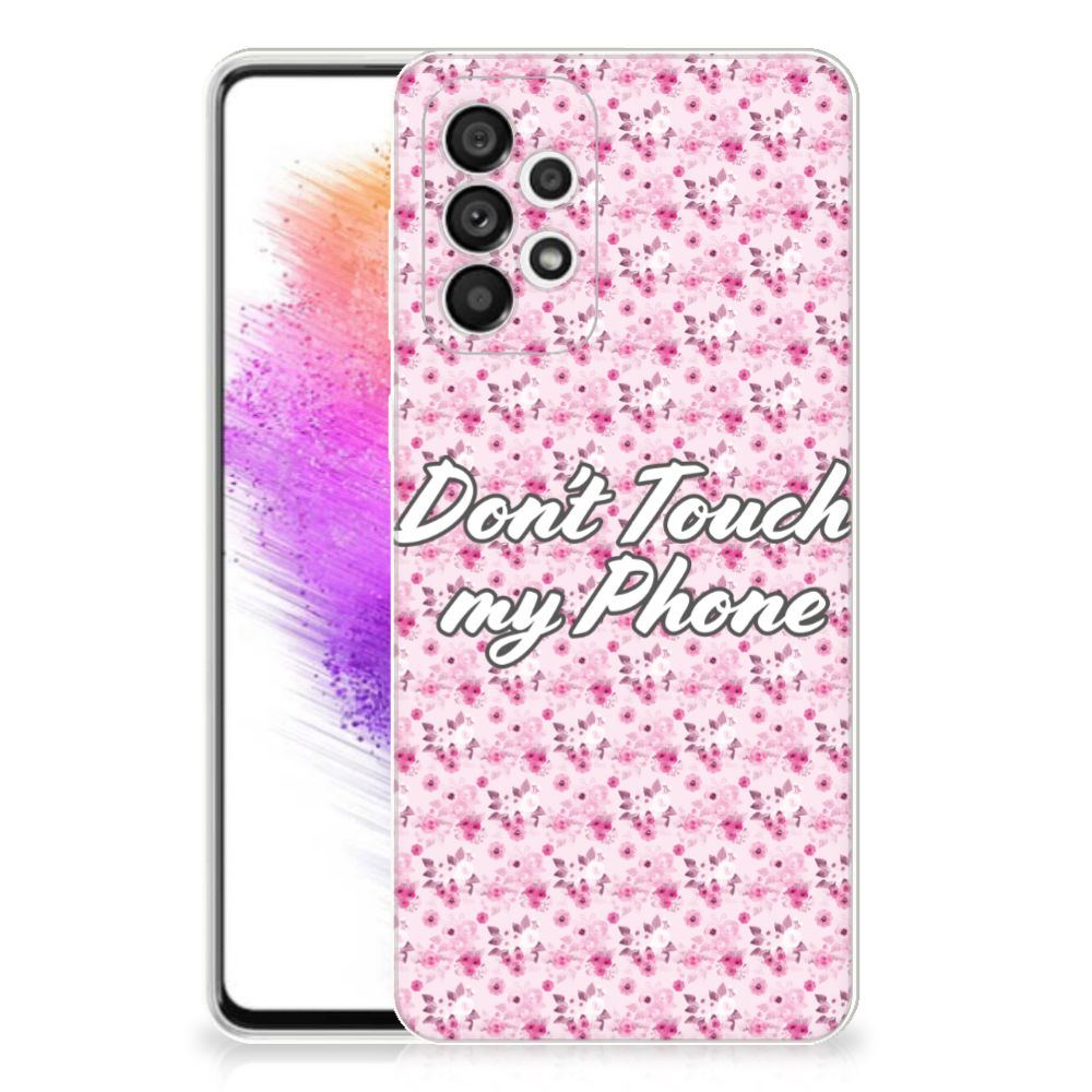 Samsung Galaxy A73 5G Silicone-hoesje Flowers Pink DTMP B2C Telecom
