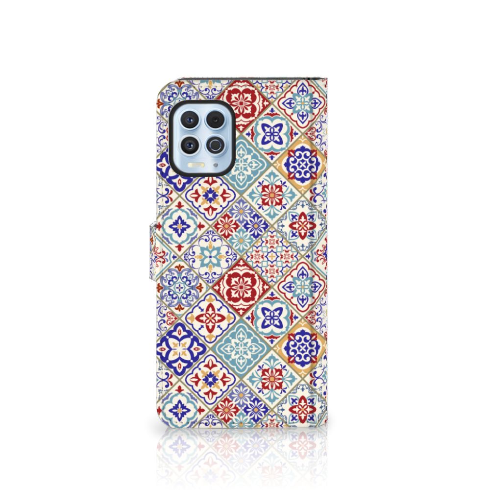 Motorola Moto G100 Bookcase Tiles Color