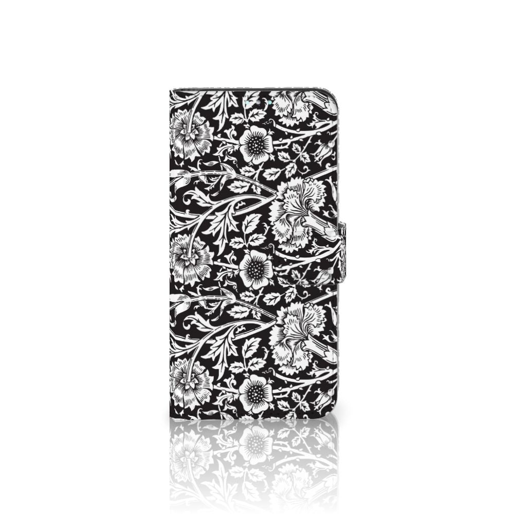 Samsung Galaxy A41 Hoesje Black Flowers