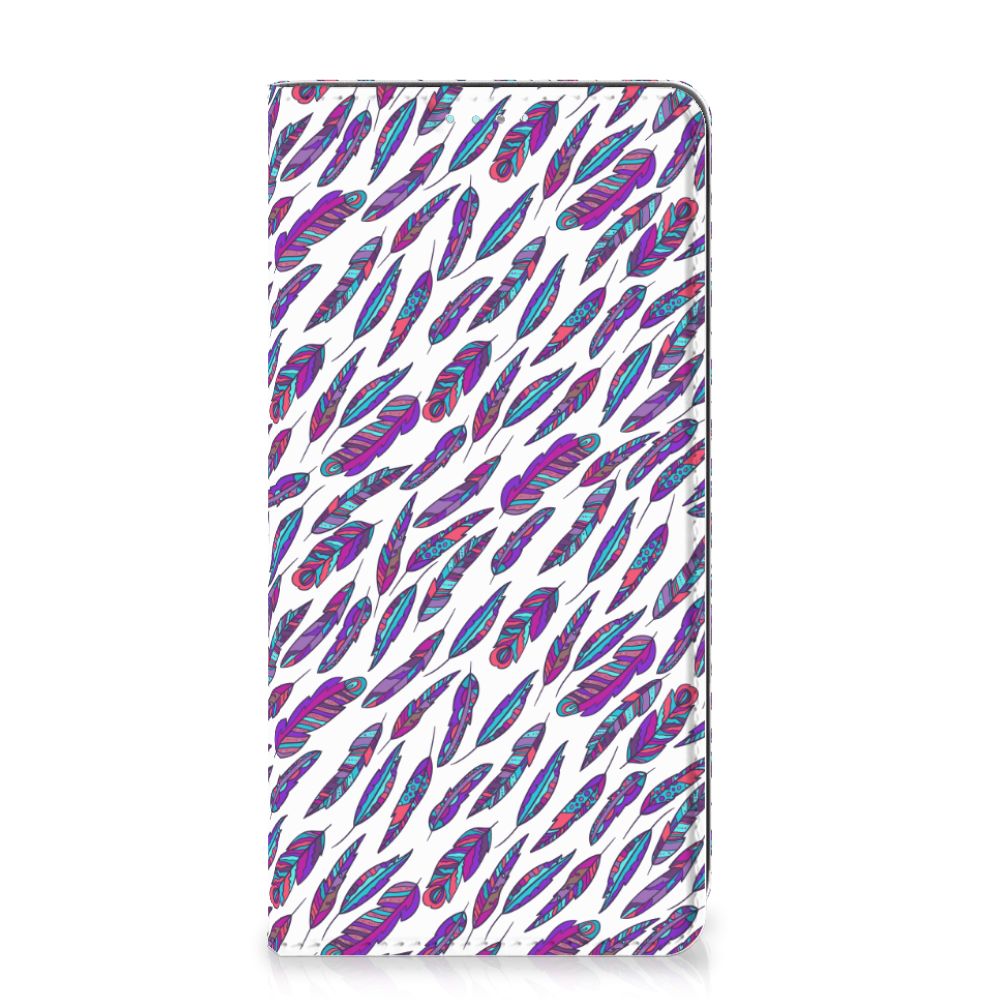 Samsung Galaxy A41 Hoesje met Magneet Feathers Color - B2C Telecom