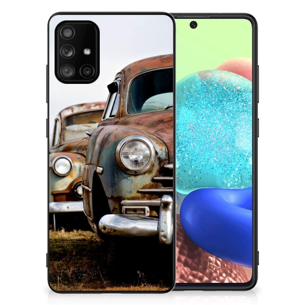 Samsung Galaxy A71 Silicone Back Case Vintage Auto