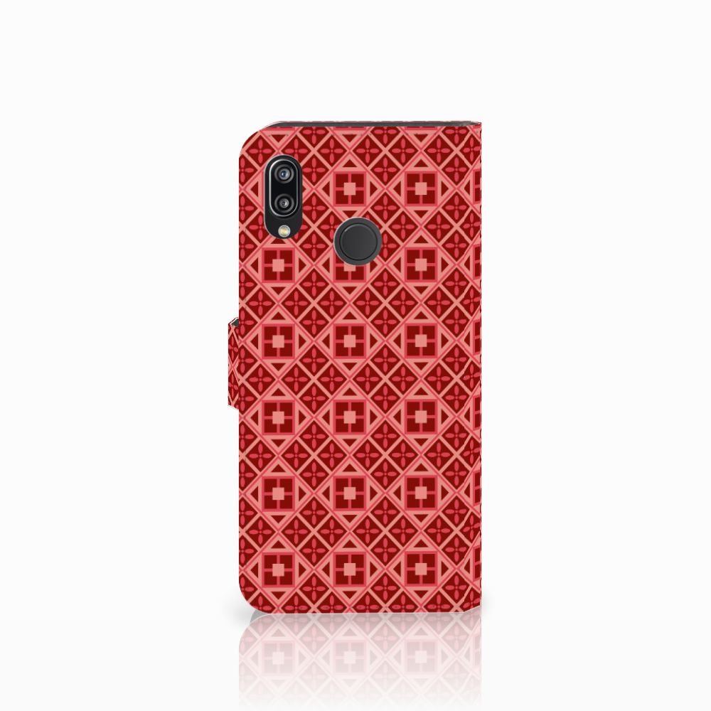 Huawei P20 Lite Telefoon Hoesje Batik Rood