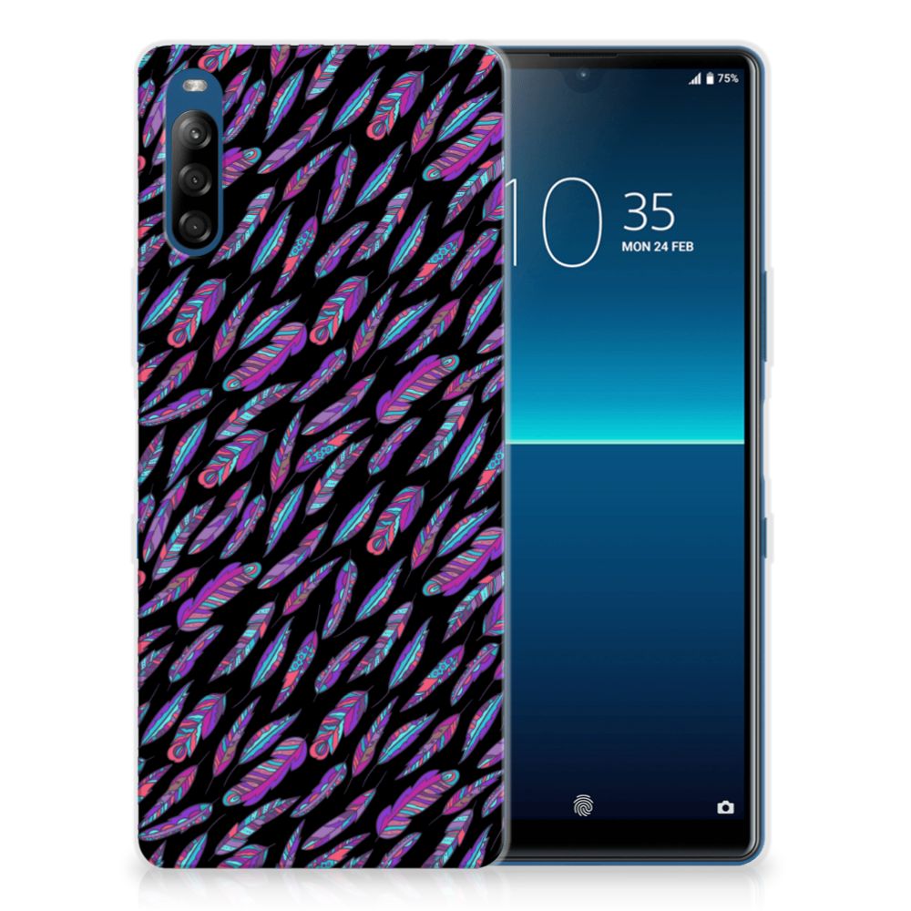 Sony Xperia L4 TPU bumper Feathers Color