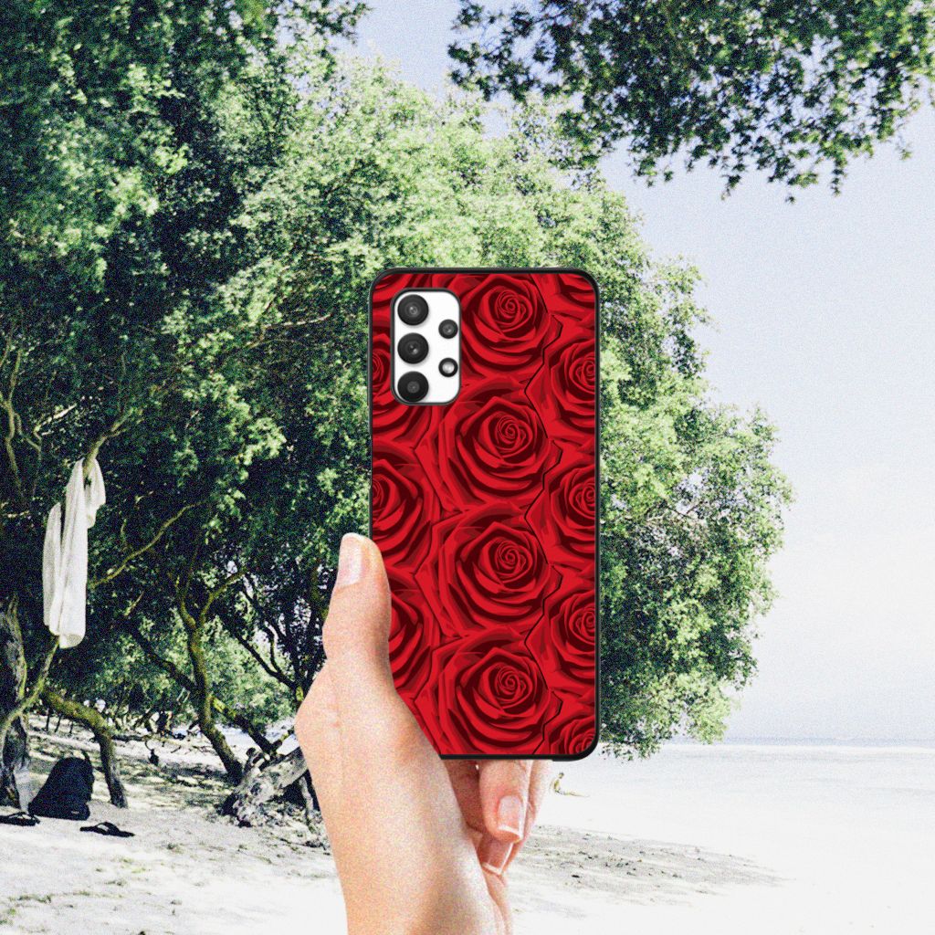 Samsung Galaxy A32 5G Bloemen Hoesje Red Roses B2C Telecom