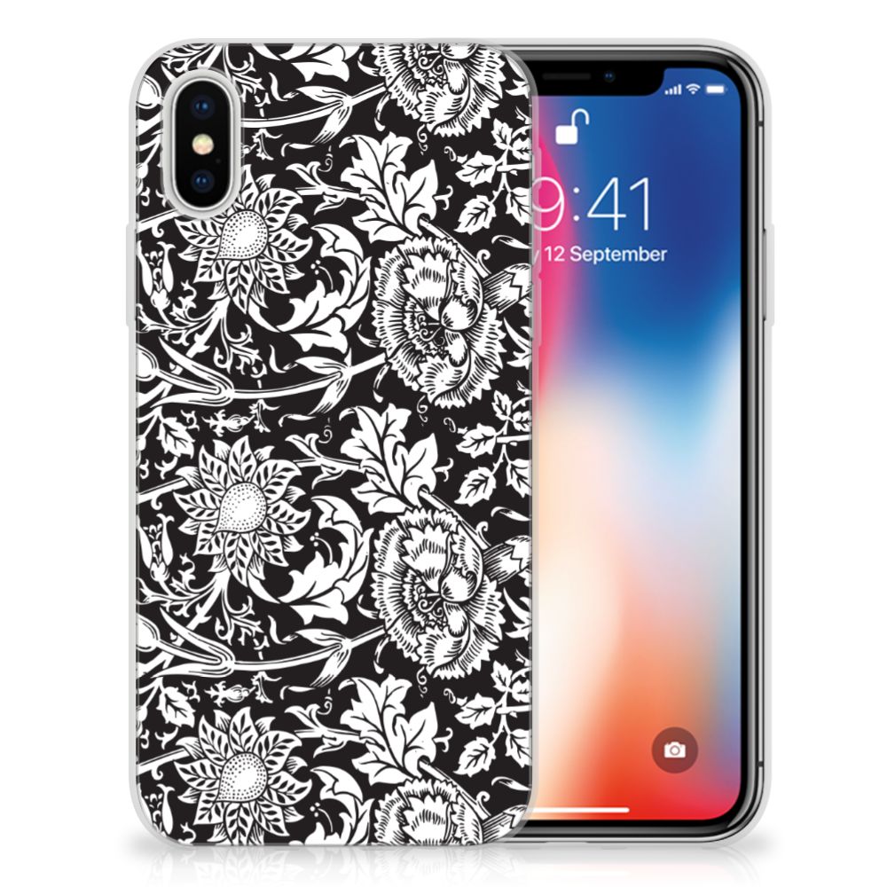 Apple iPhone X | Xs TPU Case Black Flowers