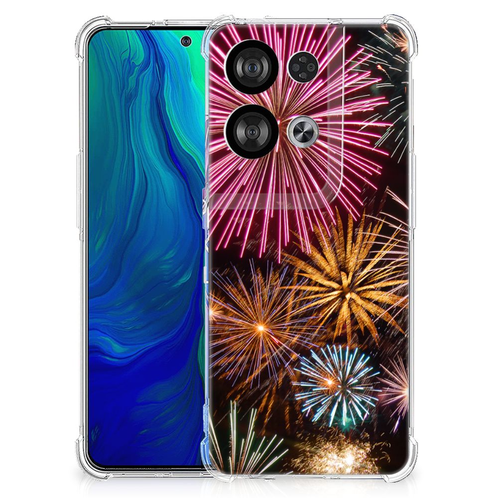 OPPO Reno8 Anti Shock Bumper Case Vuurwerk