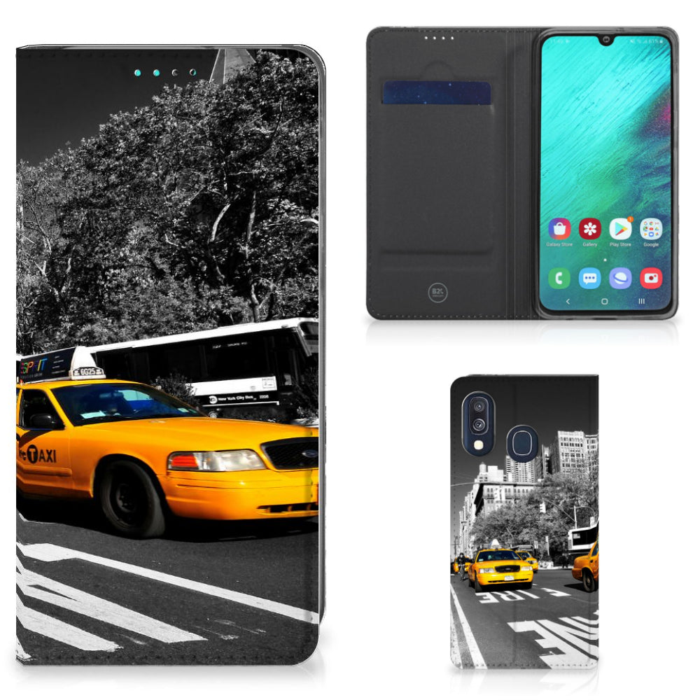 Samsung Galaxy A40 Book Cover New York Taxi