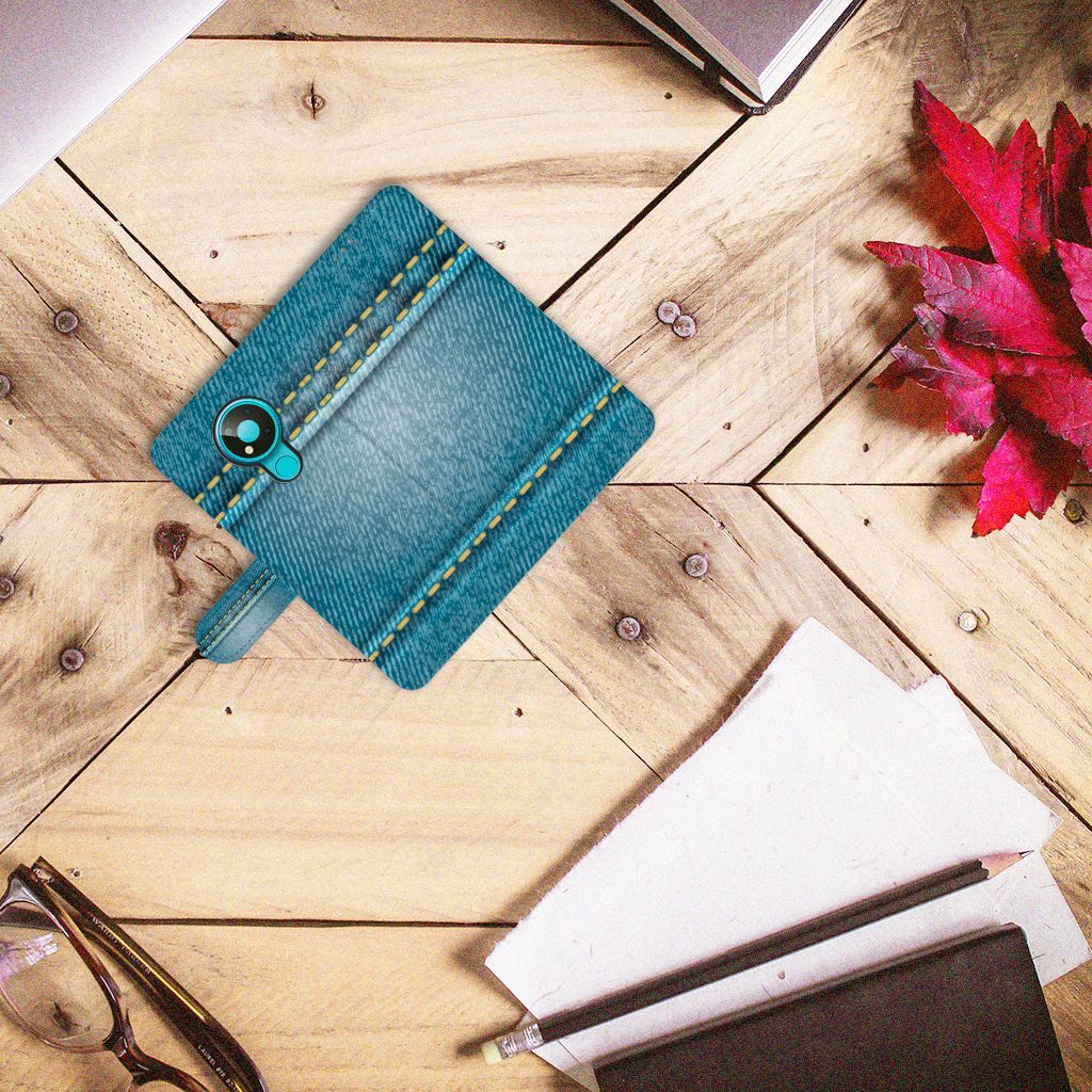 Nokia 3.4 Wallet Case met Pasjes Jeans
