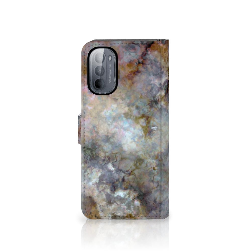 Motorola Moto G31 | G41 Bookcase Marmer Grijs