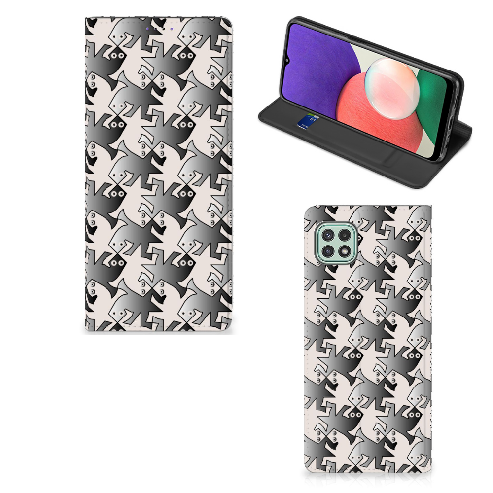Samsung Galaxy A22 5G Hoesje maken Salamander Grey - B2C Telecom