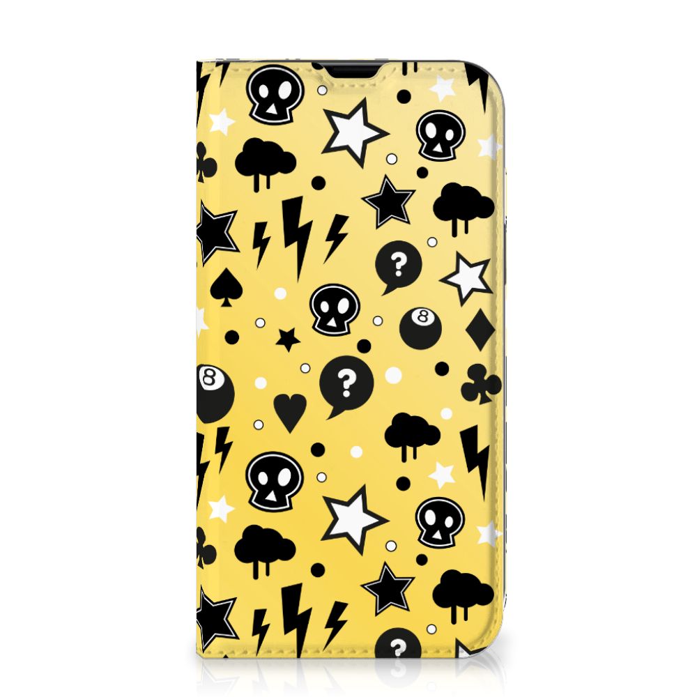 Mobiel BookCase iPhone 13 Punk Geel