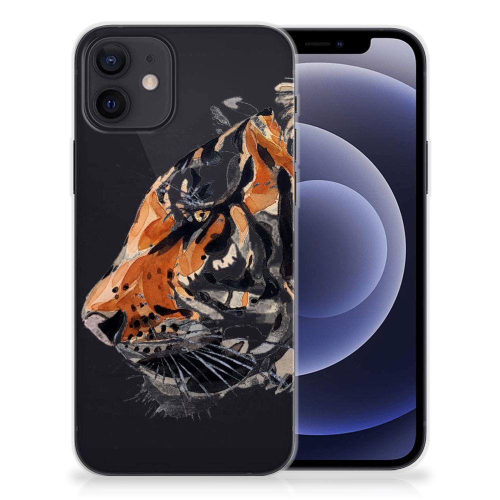 Hoesje maken iPhone 12 | 12 Pro (6.1") Watercolor Tiger