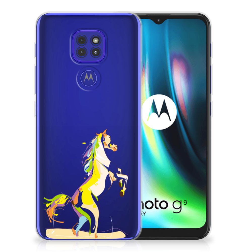 Motorola Moto G9 Play | E7 Plus Telefoonhoesje met Naam Horse Color B2C Telecom