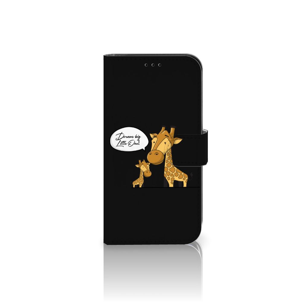 Apple iPhone 13 Leuk Hoesje Giraffe met schattige giraffen en tekstballon.