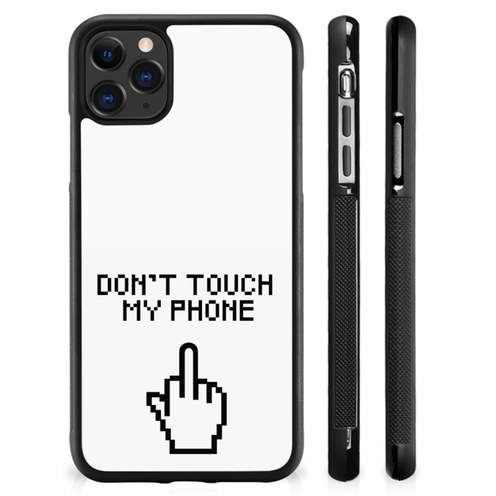 Apple iPhone 11 Pro Max TPU Hoesje Finger Don't Touch My Phone B2C Telecom