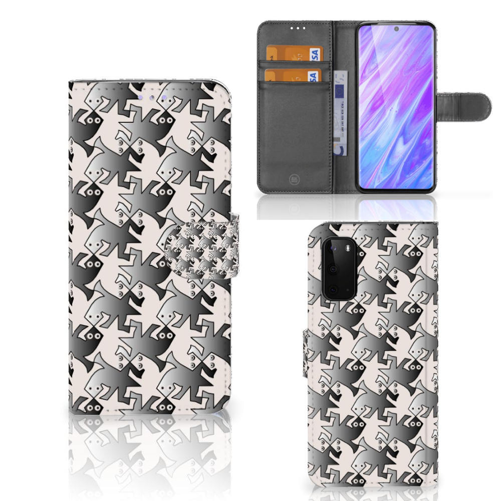 Samsung Galaxy S20 Telefoonhoesje met Pasjes Salamander Grey