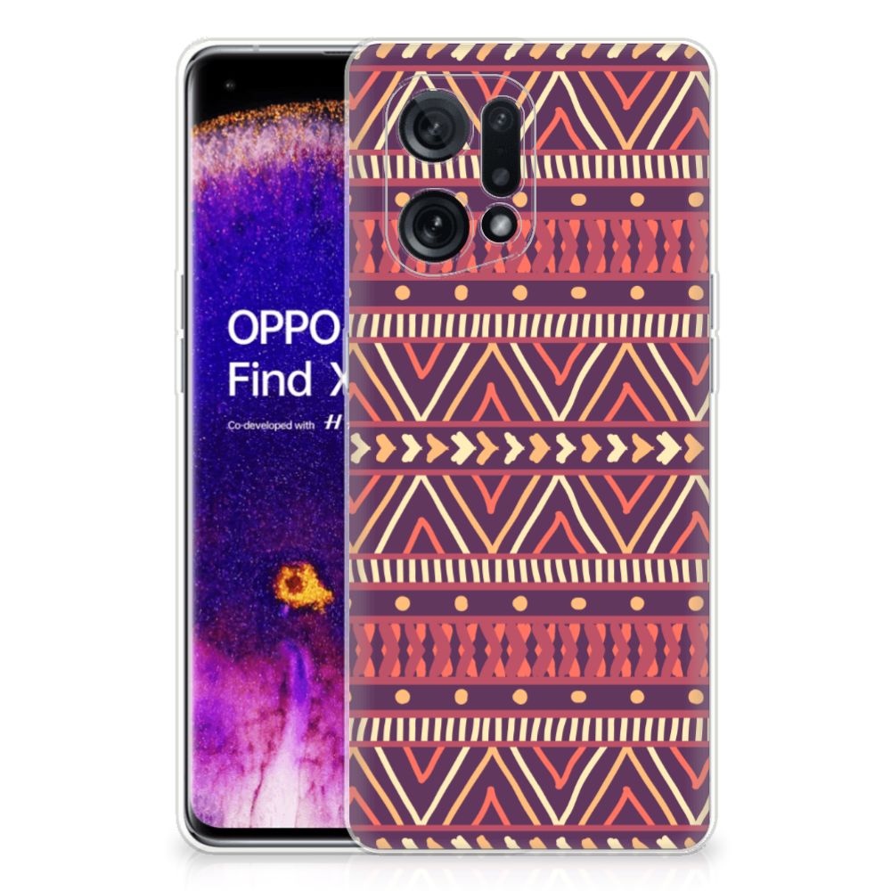 OPPO Find X5 TPU bumper Aztec Paars B2C Telecom