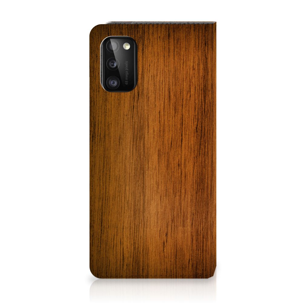 Samsung Galaxy A41 Book Wallet Case Donker Hout - B2C Telecom